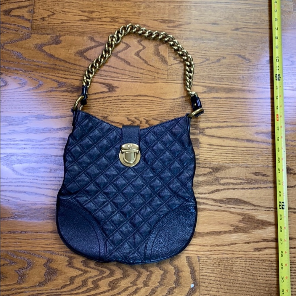 Marc Jacobs black pebble leather handbag